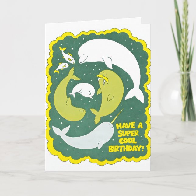 Tarjeta de Cumpleaños Super Cool con Letterpress (Anverso)