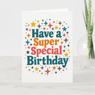Tarjeta de cumpleaños súper estrellada
