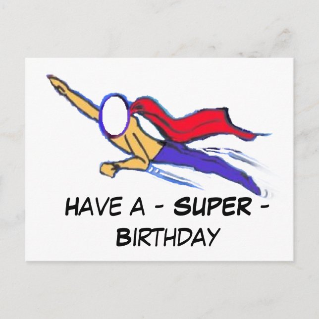 Tarjeta de cumpleaños - SUPER - (personalizada) (Anverso)
