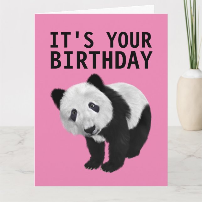 TARJETA DE CUMPLEAÑOS SUPERVISADA DE PANDA (Anverso)