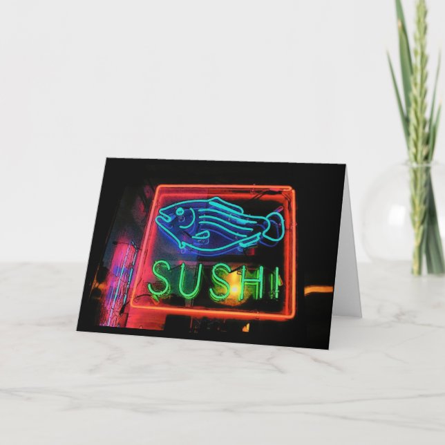 Tarjeta de cumpleaños Sushi - Personalizada (Anverso)