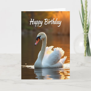 Tarjeta de cumpleaños Swan Serenity