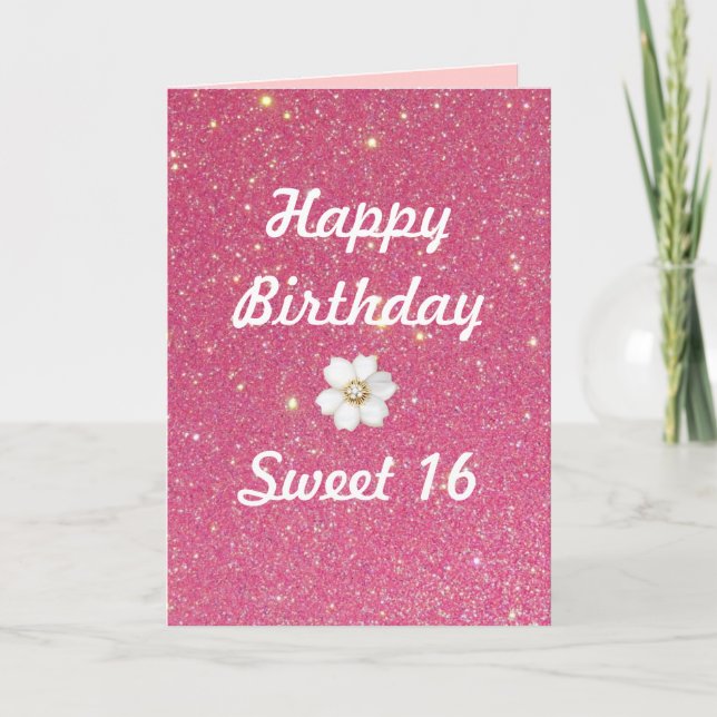 Tarjeta de cumpleaños Sweet 16 (Anverso)