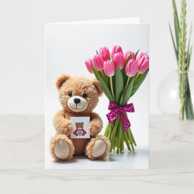 Tarjeta de cumpleaños Sweet Bear Hugs (Anverso)