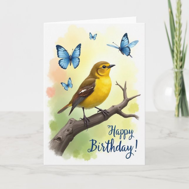 Tarjeta de cumpleaños Sweet Bird (Anverso)