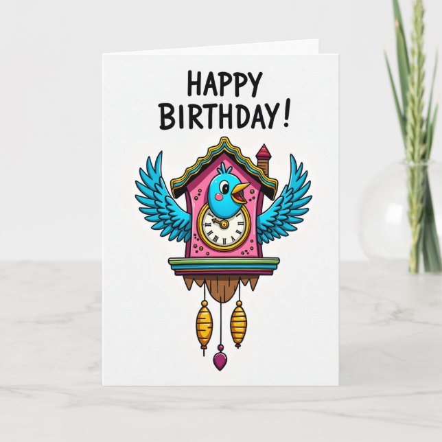 Tarjeta de cumpleaños Sweet Birdhouse (Anverso)