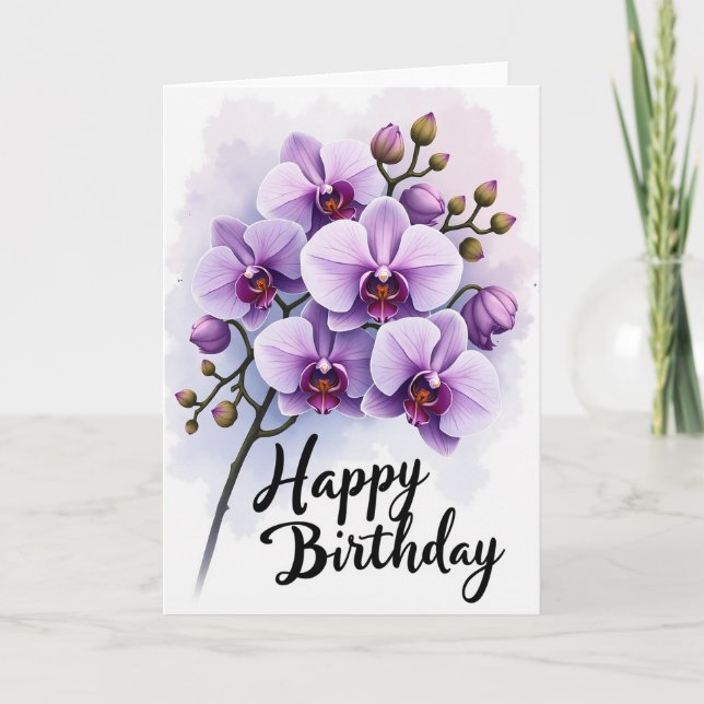 Tarjeta de cumpleaños Sweet Birthday Violet Blosso (Anverso)