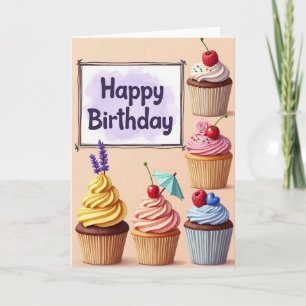 Tarjeta de cumpleaños Sweet Cakes