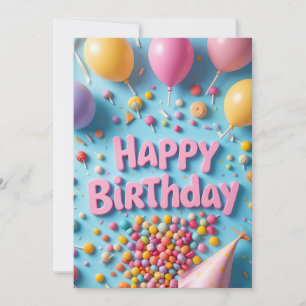Tarjeta de cumpleaños Sweet Candy
