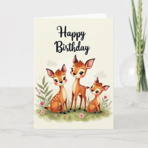 Tarjeta de cumpleaños Sweet Fawn