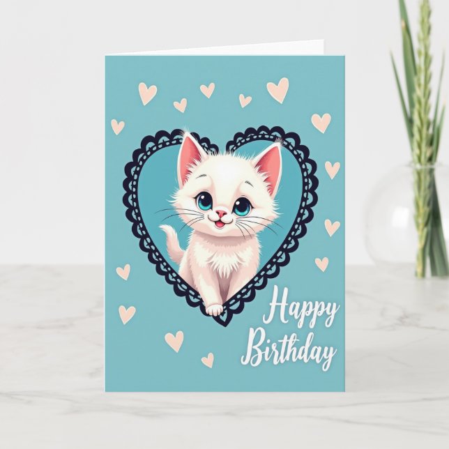 Tarjeta de cumpleaños Sweet Kitty (Anverso)
