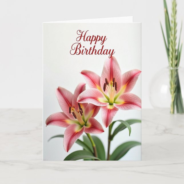 Tarjeta de cumpleaños Sweet Lily (Anverso)