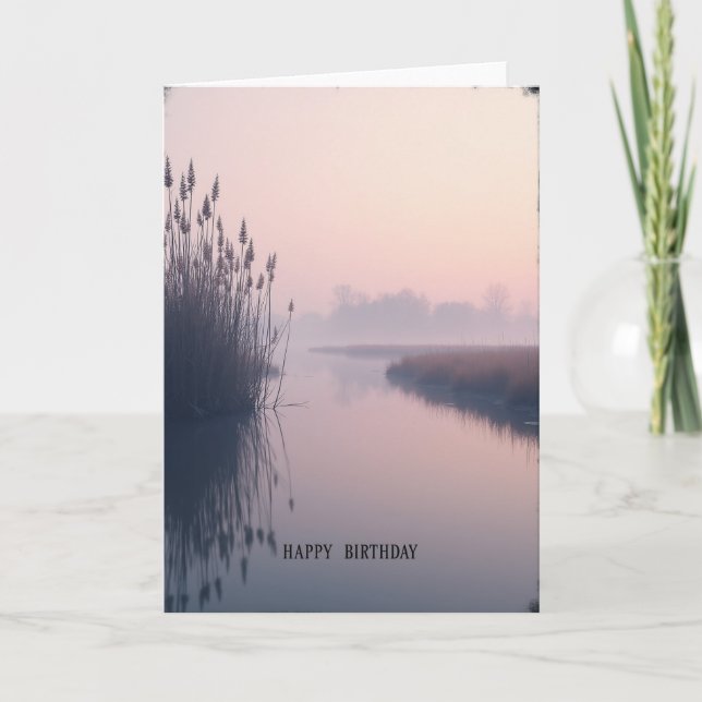 Tarjeta de cumpleaños Sweet Misty Reeds (Anverso)