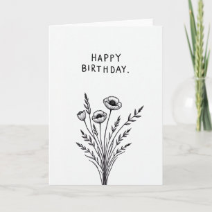 Tarjeta de cumpleaños Sweet Poppy Art