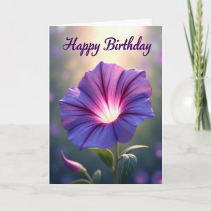 Tarjeta de cumpleaños Sweet Purple Bloom