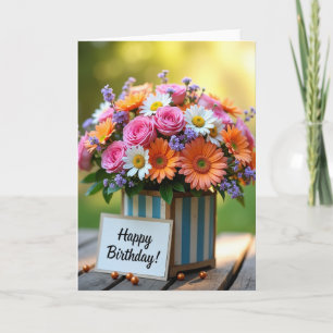 Tarjeta de cumpleaños Sweet Rose Daisy
