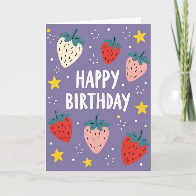 Tarjeta de cumpleaños Sweet Star (Anverso)