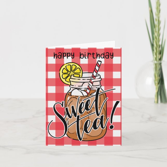 Tarjeta de cumpleaños Sweet Tea (Anverso)