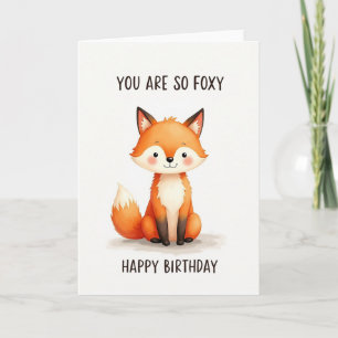 Tarjeta de cumpleaños Sweet Vulpine