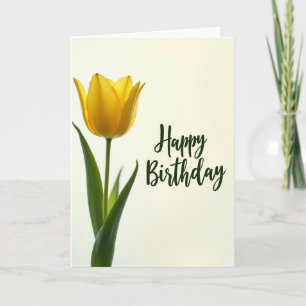 Tarjeta de cumpleaños Sweet Yellow Bloom