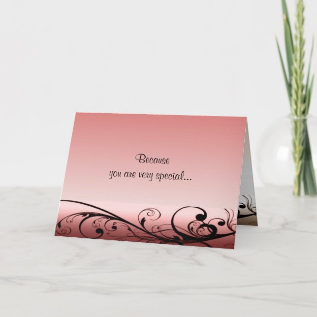 Tarjeta de cumpleaños Swirls Deco (Anverso)