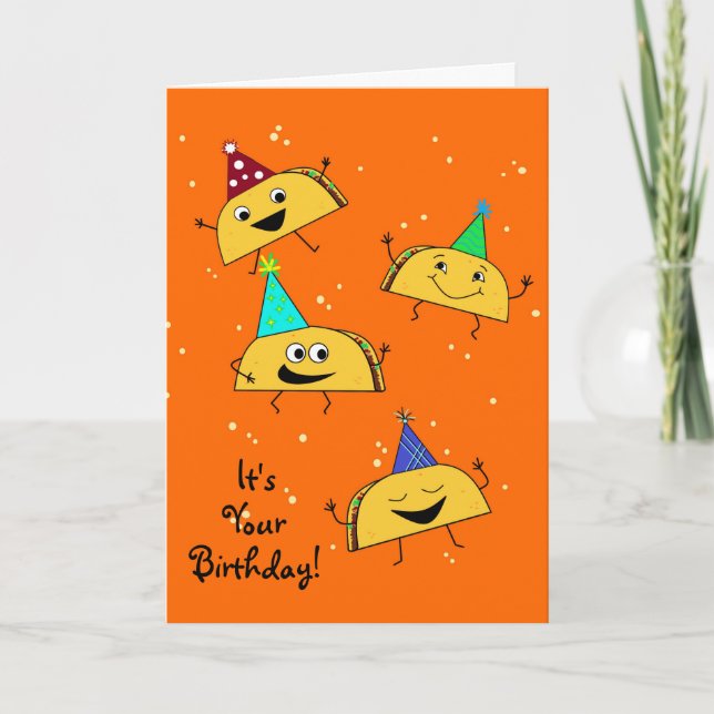 Tarjeta de cumpleaños Taco (Anverso)