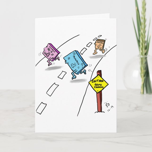 Tarjeta de cumpleaños tardía de Game Crossing (Anverso)