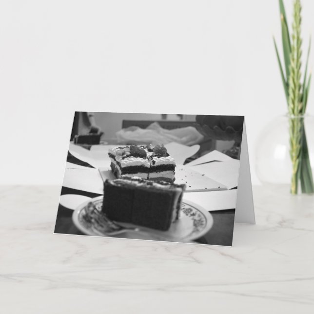 Tarjeta de cumpleaños tardía para tarta (Anverso)