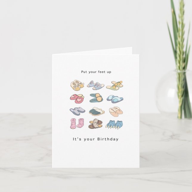 Tarjeta de cumpleaños, tarjeta para descansar, Cum (Anverso)