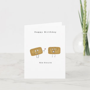 Tarjeta de cumpleaños, tarjeta temática de galleta