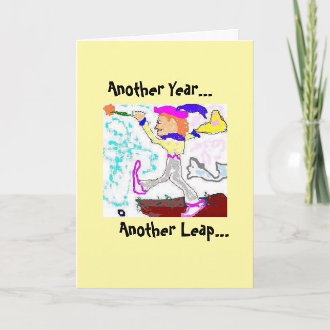 Tarjeta de cumpleaños Tarot Fool Yellow (Anverso)