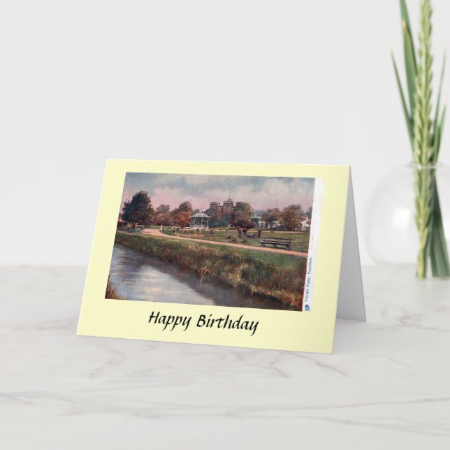 Tarjeta de cumpleaños - Taunton, Somerset. (Anverso)