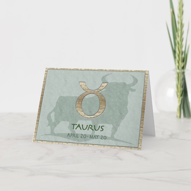 Tarjeta de cumpleaños Taurus (Anverso)