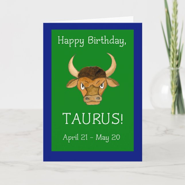 Tarjeta de cumpleaños 'Taurus' (Anverso)