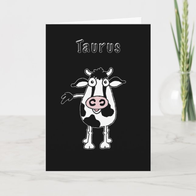 Tarjeta de cumpleaños Taurus Bull (Anverso)
