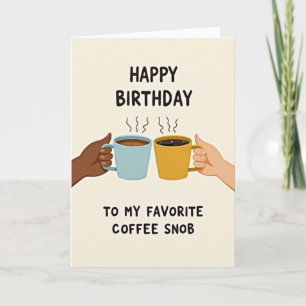 Tarjeta de cumpleaños Tazas Acogedoras