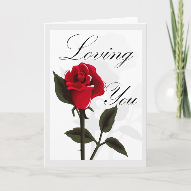Tarjeta de Cumpleaños Te Amo Rosa (Anverso)