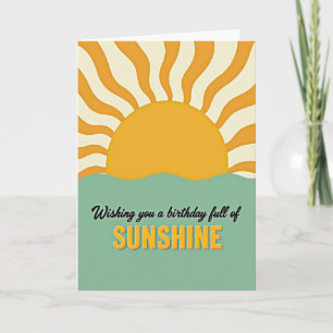 Tarjeta de cumpleaños Teal Horizon