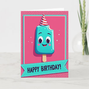 Tarjeta de cumpleaños Teal Treat