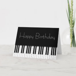 Tarjeta de cumpleaños - Teclas de teclado para pia