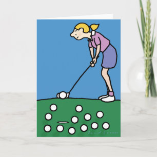 Tarjeta de cumpleaños temática al golf
