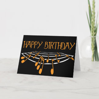 Tarjeta de cumpleaños temática de la música -
