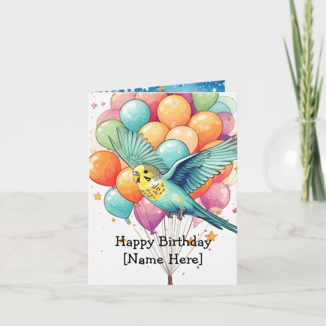 Tarjeta de cumpleaños temática de personalizable B (Anverso)