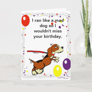 Tarjeta de cumpleaños temática del perro