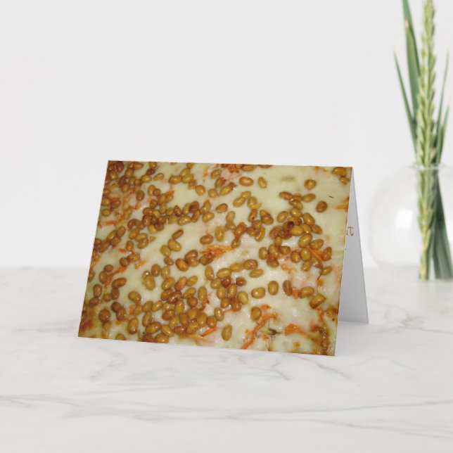 Tarjeta de cumpleaños "Thai Chicken Pizza" (Anverso)