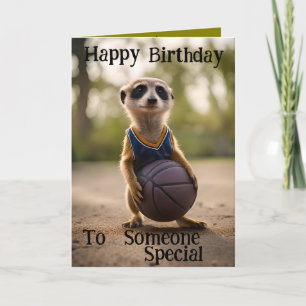 Tarjeta de cumpleaños "The Hoop Star Baby Meerkat"
