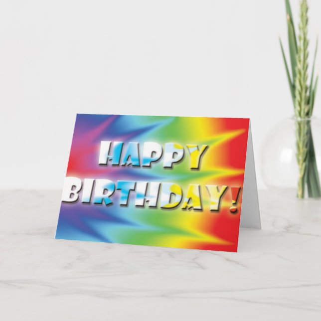 Tarjeta de cumpleaños Tiedye (Anverso)