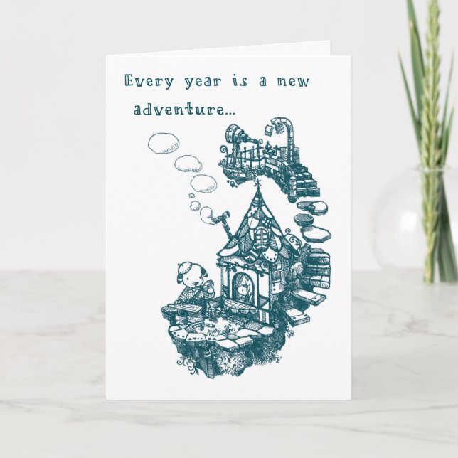 Tarjeta de cumpleaños - tiempo del almuerzo (Anverso)