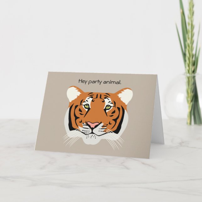 Tarjeta de cumpleaños Tiger (Anverso)