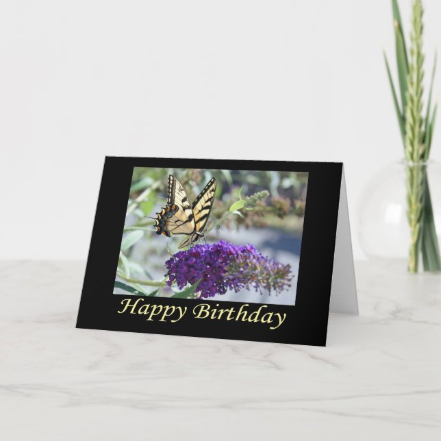 Tarjeta de cumpleaños Tiger Swallowtail Butterfly (Anverso)